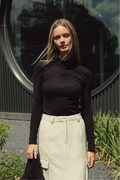 Wrap Turtleneck T-Shirt