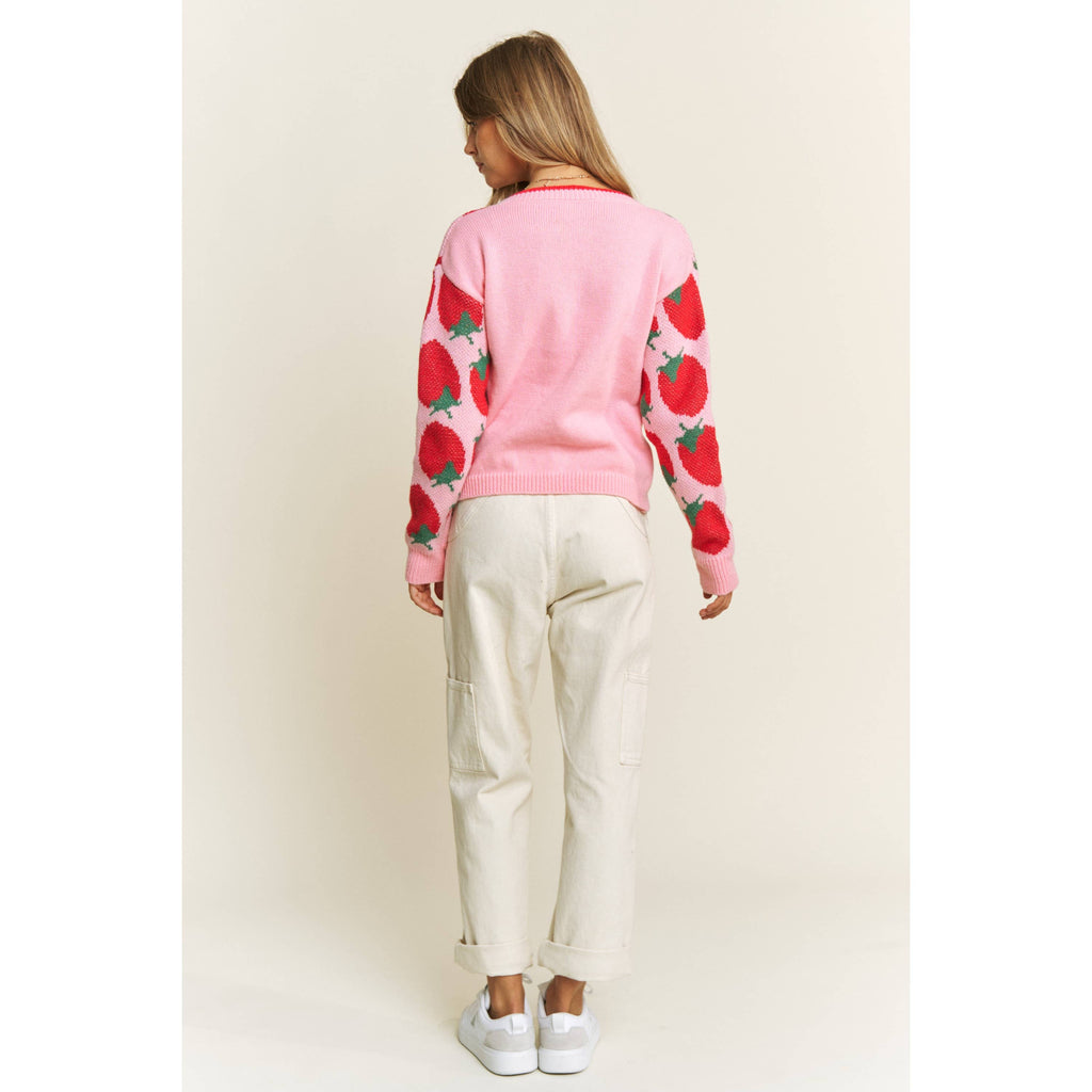 Strawberry jam pullover sweater