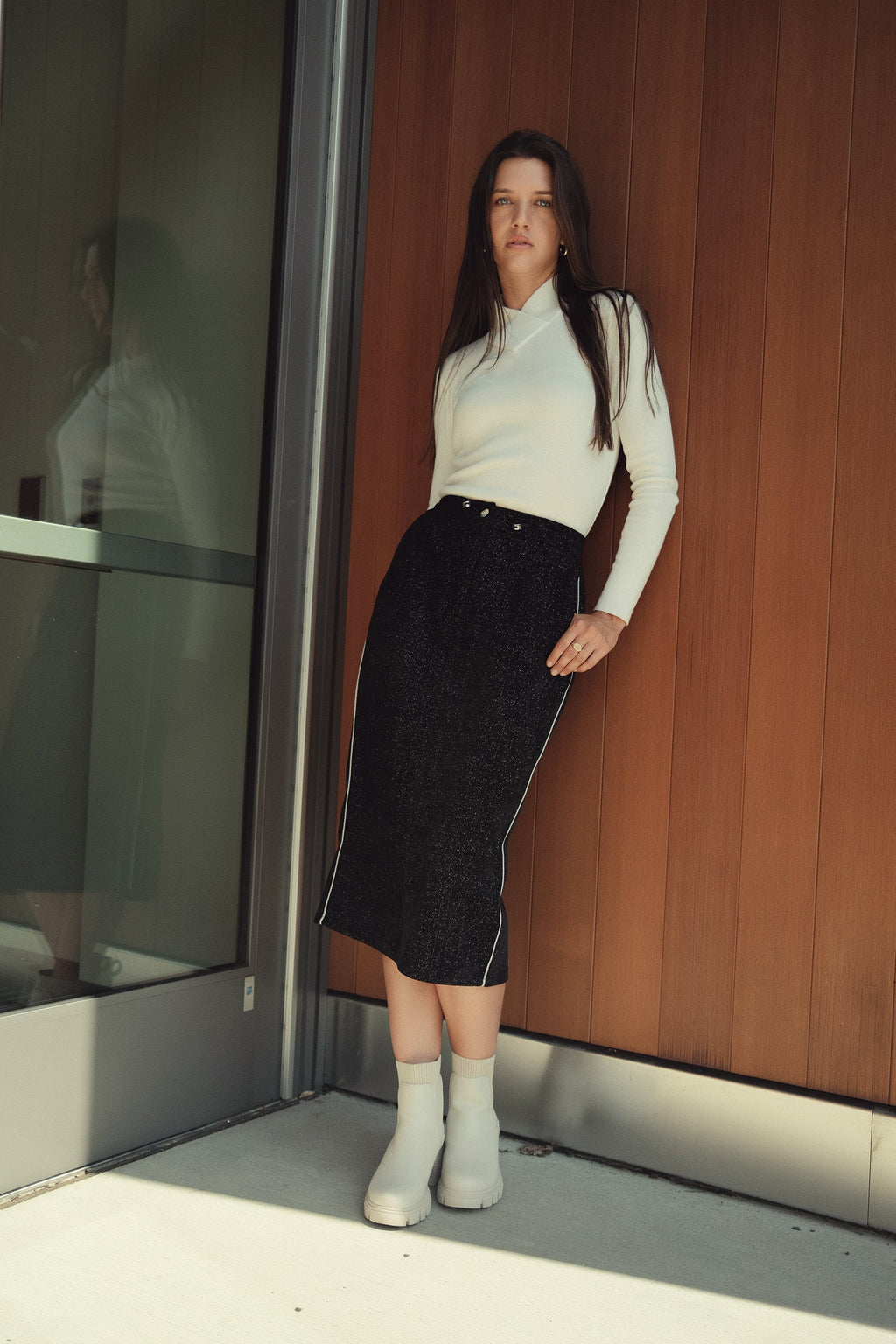 Wrap Turtleneck T-Shirt