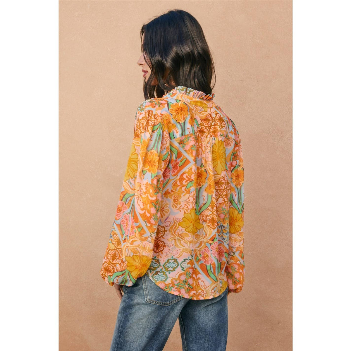 Sevenfold Balloon Shirring Blouse