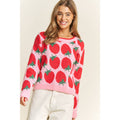 Strawberry jam pullover sweater